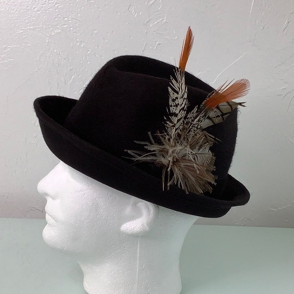 Vintage Mr John Debutante Wool Fedora hat size OSFM EUC - Picture 7 of 11